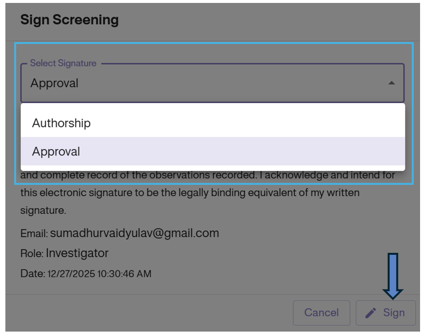 Re-Sign Confirmation